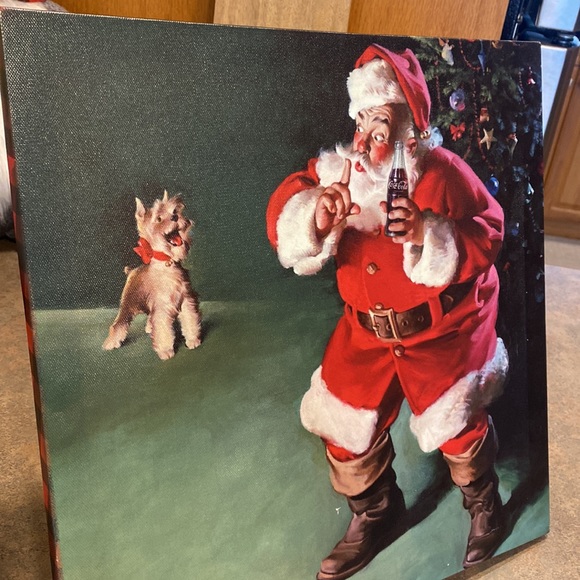 Coca Cola Christmas Vinyl Canvas Art - Picture 5 of 5